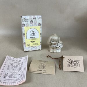 Vintage 1988 Precious Moments ‘Puppy Love’ Enesco Porcelain Figurine, Dogs, Love